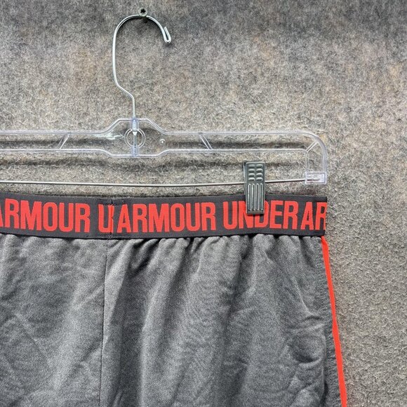 Under Armour Shorts Womens Large Gray Red HeatGear Loose Athletic Running - Picture 4 of 10